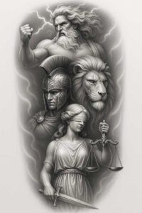 pets tattoo design ideas Surrealism morphic companion animals symbolising strength