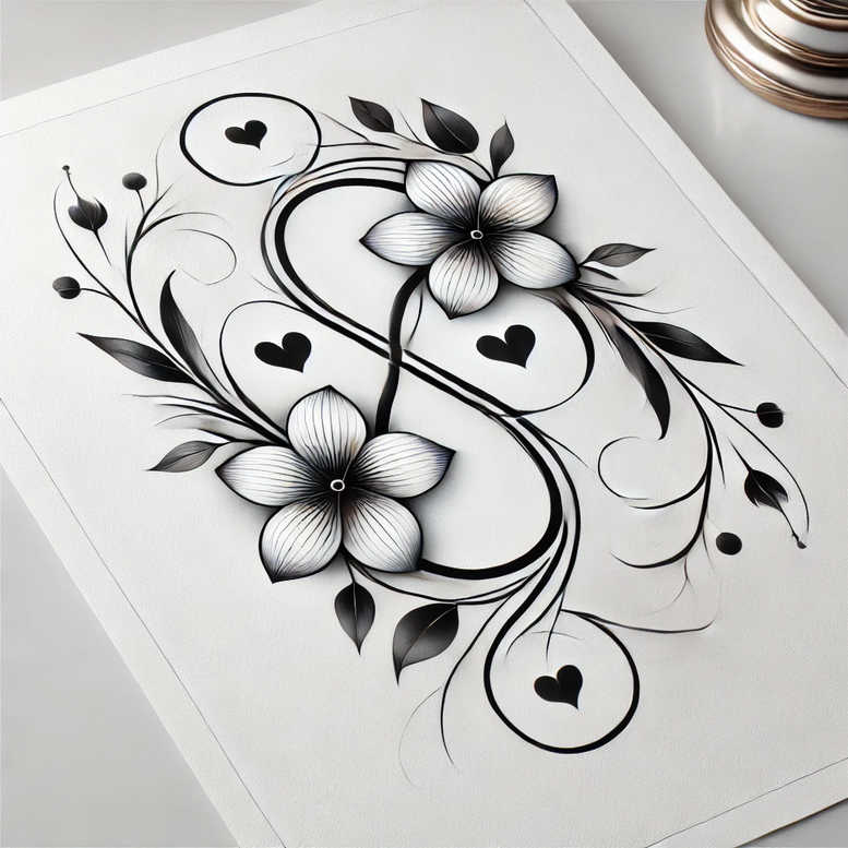 pets tattoo design ideas contoured forms delicate for thigh
