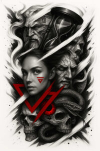 pets tattoo design ideas Surrealism blurred edges delicate symbolising resilience