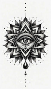 pets tattoo design ideas Surrealism psychedelic detailed courage and power