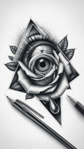 pets tattoo design ideas Realism precise gradient dog symbolising determination