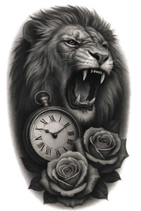 pets tattoo design ideas monochrome friendly for calf