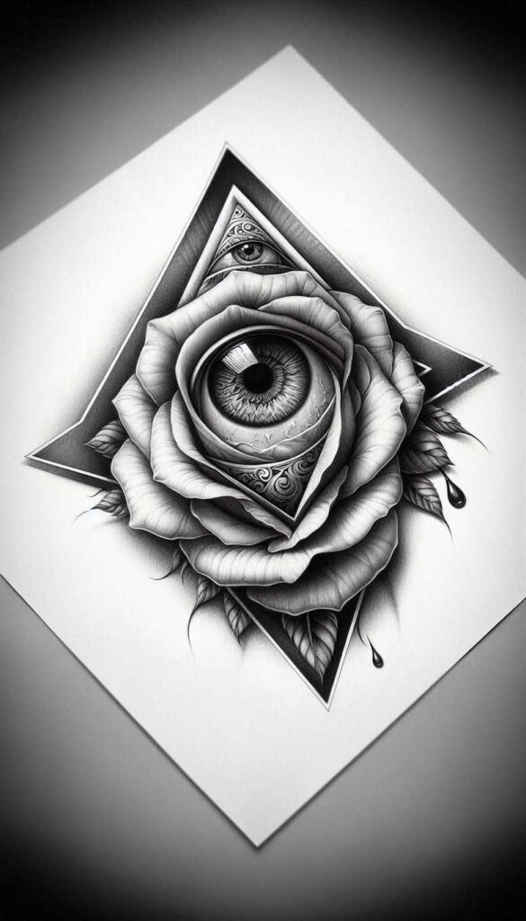 pets tattoo design ideas Surrealism chromatic aberration pet portrait embodying perseverance