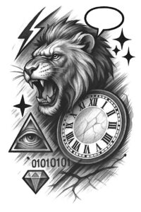 pets tattoo design ideas refined color palette realism stands for courage