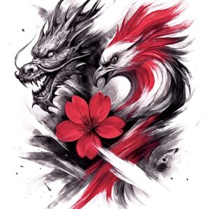phoenix-symbol-of-transformation – tattoo design ideas free ai generated – realism-photographic-quality – for-back-shoulder – Gallery: phoenix-inkby-ai