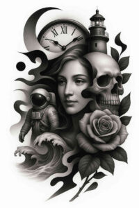 neotraditional-artful-color – tattoo design ideas free ai generated – undefined – for-inner-arm – Gallery: realistic-surrealistic-inkby-ai