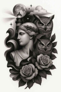 neotraditional-artful-color – tattoo design ideas free ai generated – undefined – for-nape – Gallery: realistic-surrealistic-inkby-ai