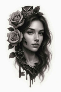 neotraditional-artful-color – tattoo design ideas free ai generated – undefined – for-outer-arm – Gallery: realistic-surrealistic-inkby-ai