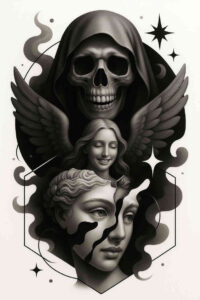 neotraditional-bold-highlights – tattoo design ideas free ai generated – undefined – for-stomach – Gallery: realistic-surrealistic-inkby-ai