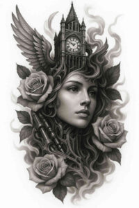neotraditional-dynamic-composition – tattoo design ideas free ai generated – undefined – for-wrist – Gallery: realistic-surrealistic-inkby-ai