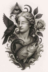 neotraditional-fine-detail – tattoo design ideas free ai generated – undefined – for-chest – Gallery: realistic-surrealistic-inkby-ai