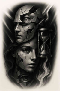 neotraditional-layered-fill – tattoo design ideas free ai generated – undefined – for-behind-ear – Gallery: realistic-surrealistic-inkby-ai
