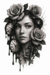 neotraditional-precise-lines – tattoo design ideas free ai generated – undefined – for-chest – Gallery: realistic-surrealistic-inkby-ai