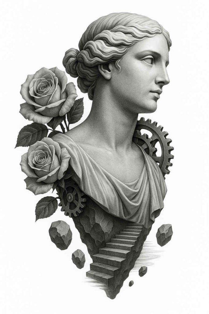 neotraditional-sharp-contrast – tattoo design ideas free ai generated – undefined – for-upper-shoulder – Gallery: realistic-surrealistic-inkby-ai