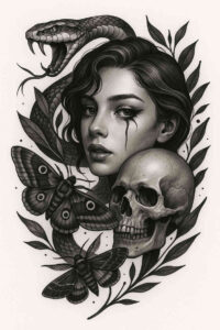 neotraditional-sharp-edges – tattoo design ideas free ai generated – undefined – for-nape – Gallery: realistic-surrealistic-inkby-ai