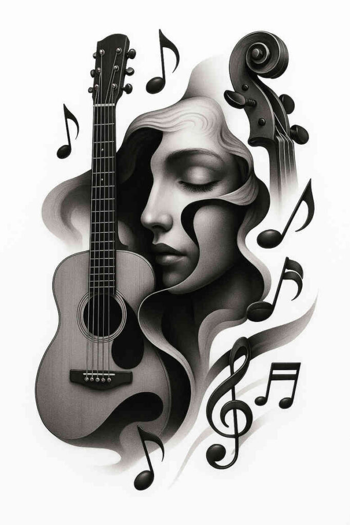 realism-depth-illusion – tattoo design ideas free ai generated – undefined – for-collarbone – Gallery: realistic-surrealistic-inkby-ai