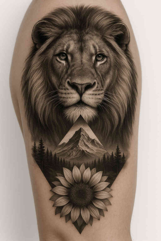 realism-reflection-effect – tattoo design ideas free ai generated – undefined – for-upper-arm – Gallery: realistic-surrealistic-inkby-ai
