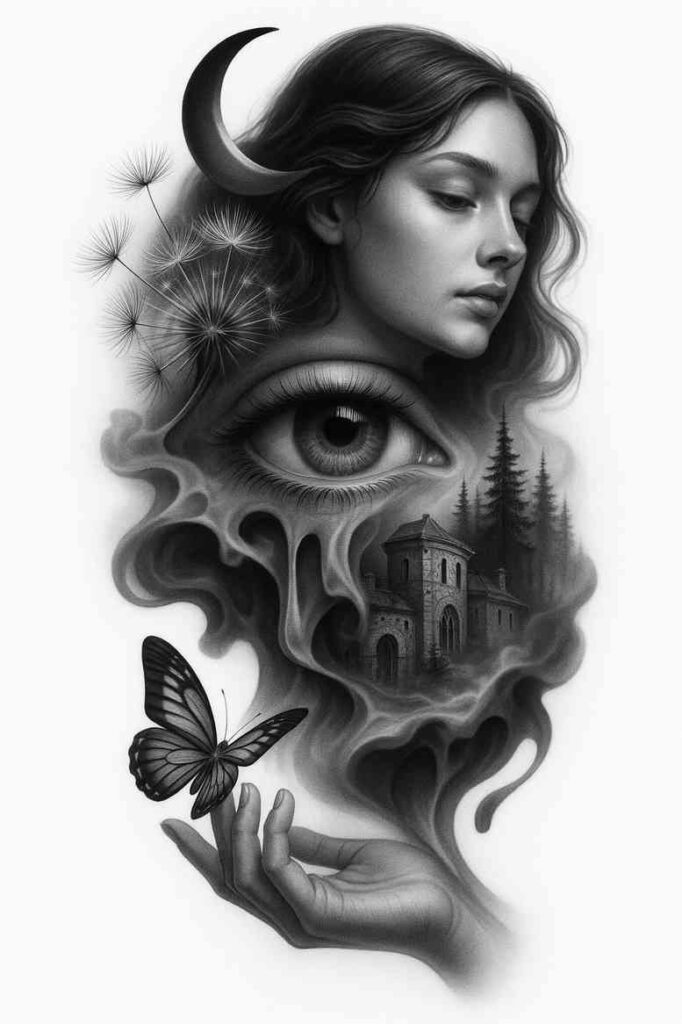 realism-tactile-shading – tattoo design ideas free ai generated – undefined – for-inner-arm – Gallery: realistic-surrealistic-inkby-ai