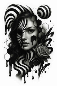 surrealism-blurred-edges – tattoo design ideas free ai generated – undefined – for-back-of-neck – Gallery: realistic-surrealistic-inkby-ai
