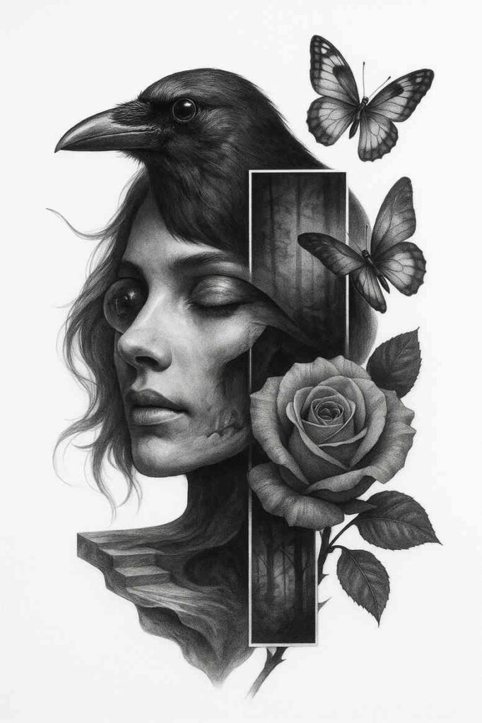 surrealism-chromatic-flux – tattoo design ideas free ai generated – undefined – for-back – Gallery: realistic-surrealistic-inkby-ai