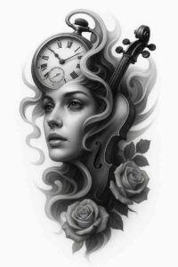 surrealism-displaced-objects – tattoo design ideas free ai generated – undefined – for-calf – Gallery: realistic-surrealistic-inkby-ai