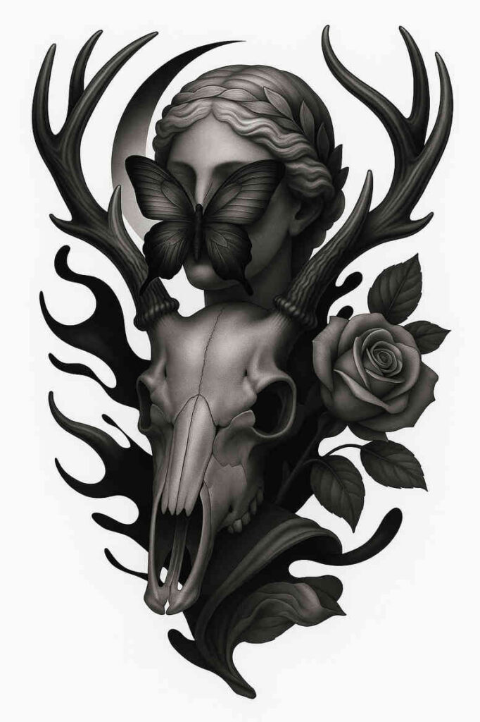 surrealism-fantastical-elements – tattoo design ideas free ai generated – undefined – for-thigh – Gallery: realistic-surrealistic-inkby-ai