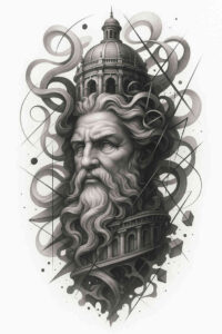 surrealism-shadow-play – tattoo design ideas free ai generated – undefined – for-back-of-neck – Gallery: realistic-surrealistic-inkby-ai