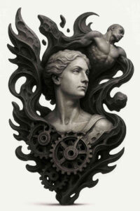 surrealism-shifting-shapes – tattoo design ideas free ai generated – undefined – for-elbow – Gallery: realistic-surrealistic-inkby-ai