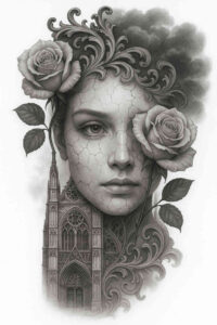 surrealism-unreal – tattoo design ideas free ai generated – undefined – for-lower-thigh – Gallery: realistic-surrealistic-inkby-ai
