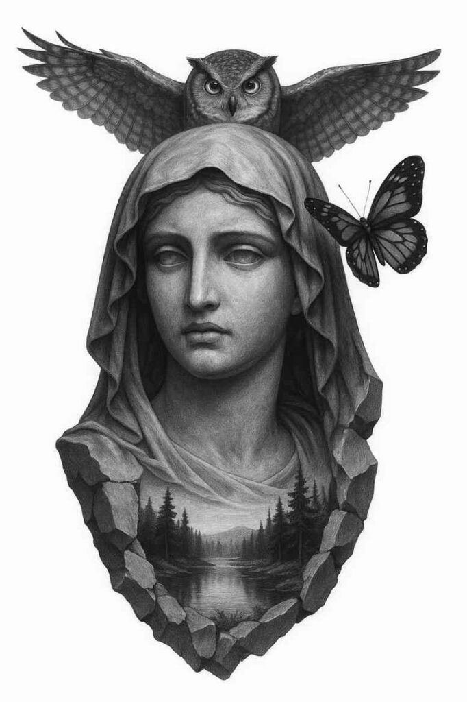 surrealism-vivid-hallucination – tattoo design ideas free ai generated – undefined – for-elbow – Gallery: realistic-surrealistic-inkby-ai