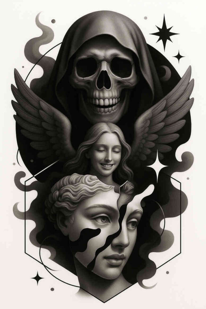 realistic-surrealistic tattoo design ideas real ink flow bold embodying strength