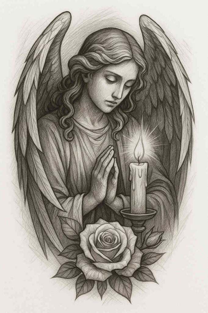 realistic-surrealistic tattoo design ideas natural finish CGI-rendered symbol of determination