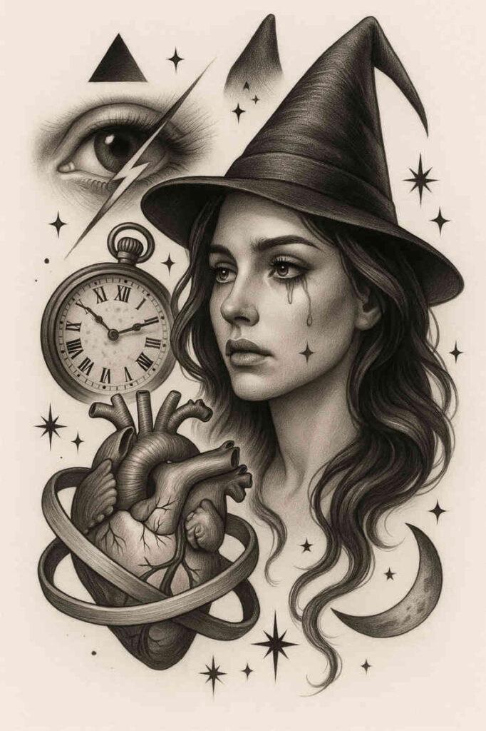 realistic-surrealistic tattoo design ideas mirrored effect CGI-rendered symbolising strength