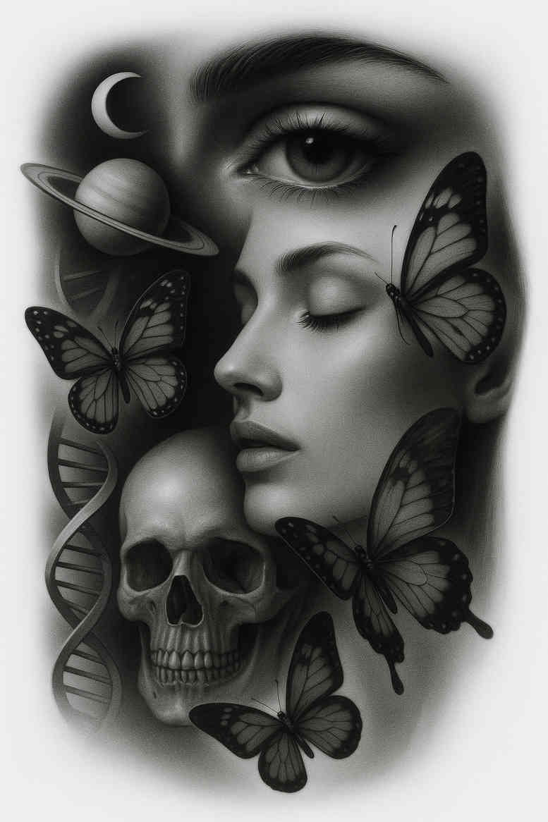 realistic-surrealistic tattoo design ideas precise gradient elaborate for hand
