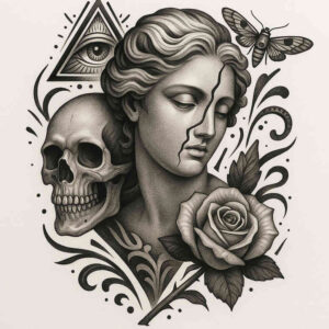 realistic-surrealistic tattoo design ideas realistic texture high-contrast for ribs