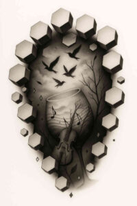 realistic-surrealistic tattoo design ideas moist effect hyperrealistic shows endurance