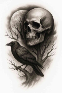 realistic-surrealistic tattoo design ideas ink precision line-art for back of neck
