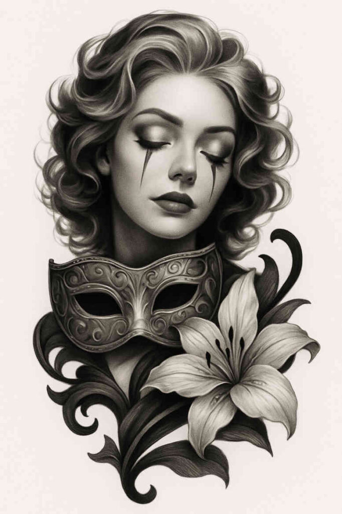 realistic-surrealistic tattoo design ideas realistic contrast luminous endurance and power
