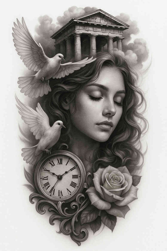 realistic-surrealistic tattoo design ideas light play macro for full back