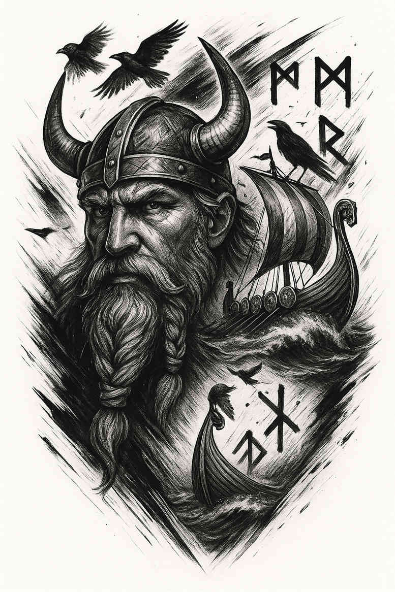 realistic-surrealistic tattoo design ideas deep shadows metallic meaning courage