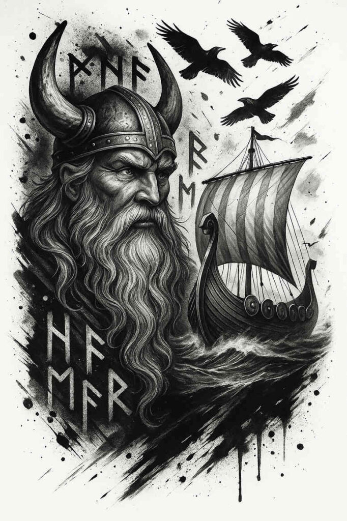 realistic-surrealistic tattoo design ideas soft focus monochrome symbol of determination