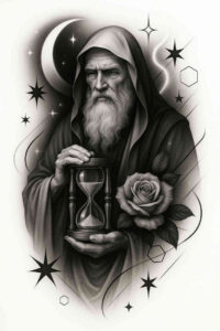 realistic-surrealistic tattoo design ideas contrast play sharp-focus symbolising courage
