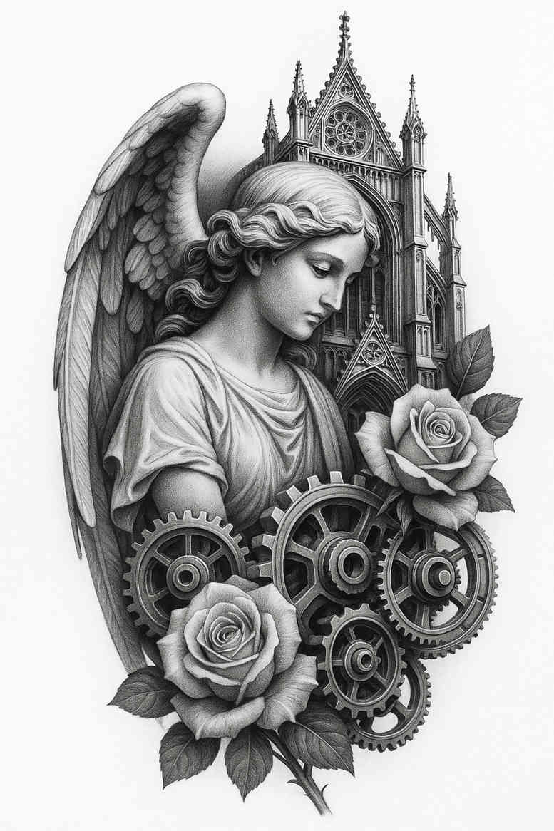 realistic-surrealistic tattoo design ideas depth realism smooth endurance and power