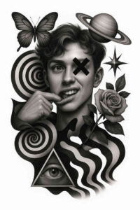 realistic-surrealistic tattoo design ideas form fidelity soft-focus represents strength