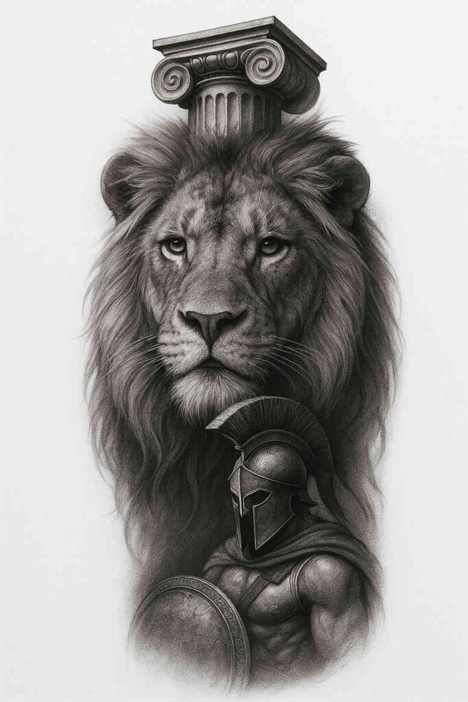 realistic-surrealistic tattoo design ideas moist gloss vector-style for upper chest