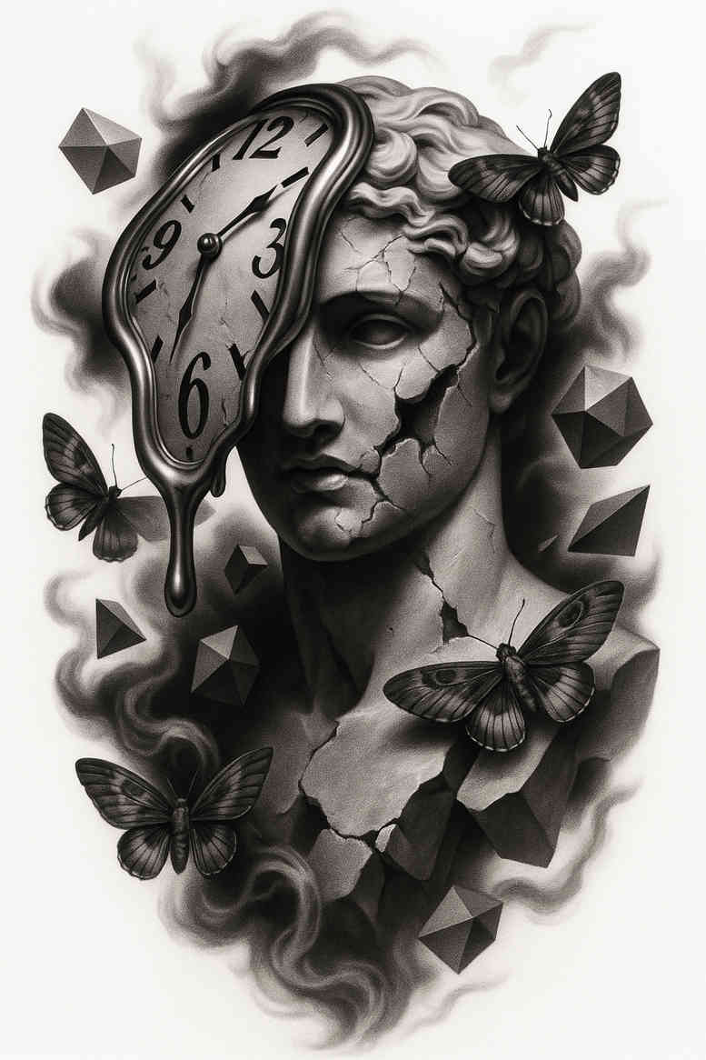 realistic-surrealistic tattoo design ideas tonal depth vibrant meaning resilience