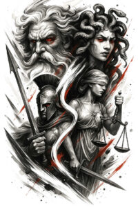 sword-tattoo – tattoo design ideas free ai generated – surrealism-unreal-light – for-neck – Gallery: themis-inkby-ai