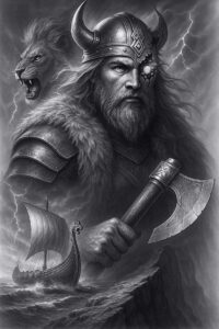 vikings tattoo design ideas mirrored effect battle spirit symbolising perseverance