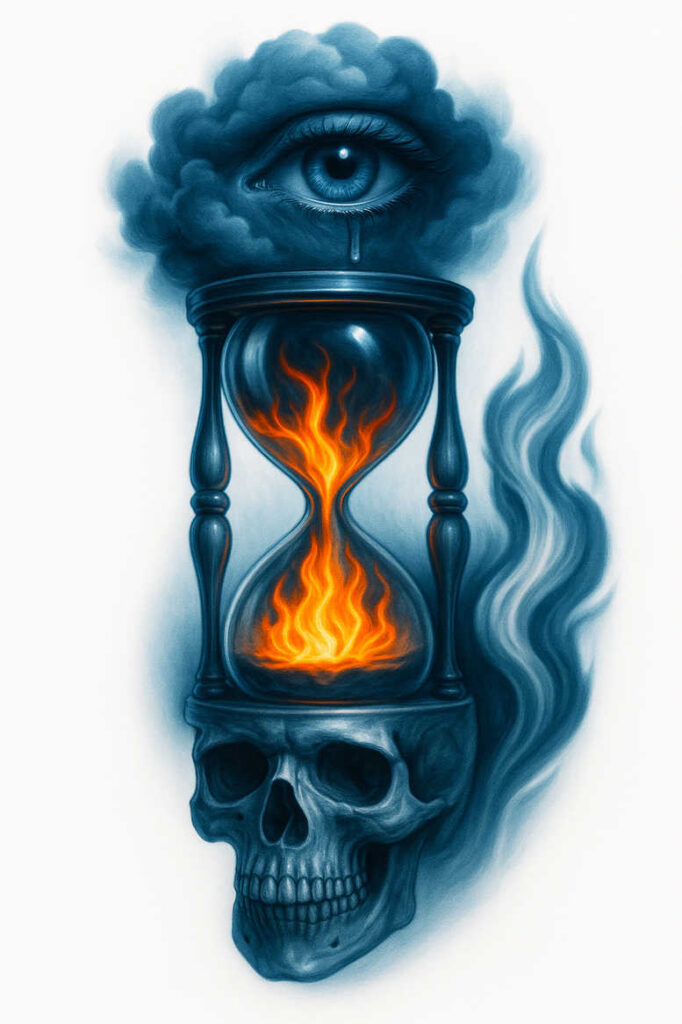 watches-hourglass tattoo design ideas Realism skin realism fleeting moments stands for endurance