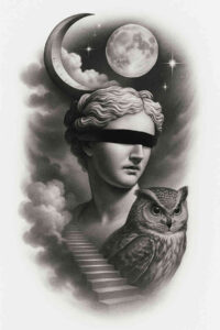 wolves tattoo design ideas Surrealism otherworldly cold gaze for hand
